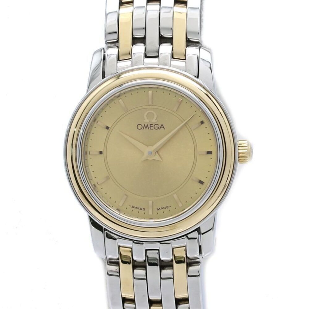 OMEGA De Ville Prestige 4370.11.00 Women's Watch, Stainless Steel x 18K Yello...